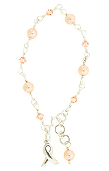 Peach Awareness Bracelet for Endometrial, Uterine Cancer