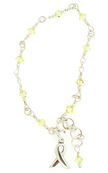 Yellow Awareness Bracelet for Bladder, Testicular, Liver Cancer, Endometriosis