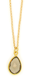 Faceted Smokey Topaz Necklace