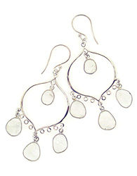 Large Moonstone Chandelier Earrings
