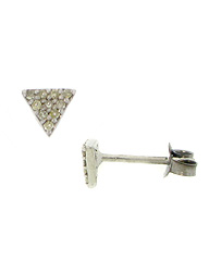 Small Triangle Pave Diamond Earrings