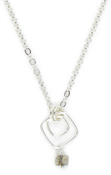 Abstract Rough Diamond Necklace
