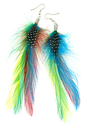 Rainbow Feather Earrings
