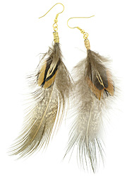 Natural Wispy Feather Earrings