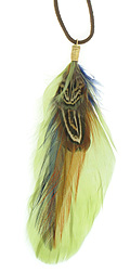 Olive Blue Sienna Feather Necklace