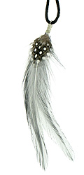 Black and White Feather Necklace