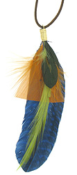 Blue Pumpkin Sienna Feather Necklace
