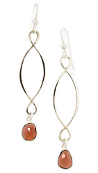 Long Infinity Garnet Earrings
