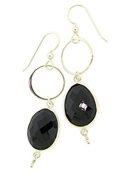 Infinity Black Spinel Earrings