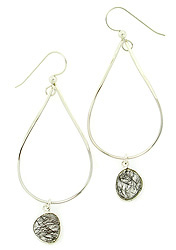 Black Rutilated Quartz Teardrop Earrings