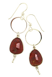 Infinity Red Jasper Earrings