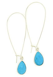 Long Turquoise Drop Earrings