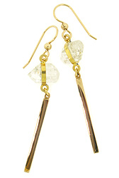 Natural Himalayan Crystal Stick Earrings