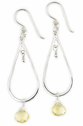 Seductive Citrine Teardrop Earrings