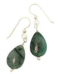Natural Emerald Gemstone Earrings