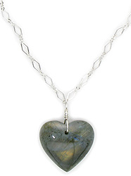 Labradorite Heart Gemstone Necklace