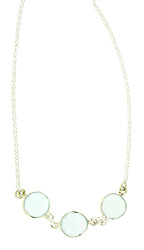 Triple Blue Moonstone Necklace