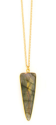 Triangle Labradorite Necklace
