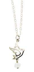Moonstone Bird Gemstone Necklace