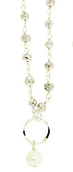 Sparkling Pyrite and Pearl Choker