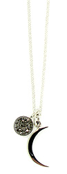 Druzy Moon Necklace