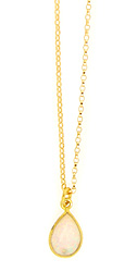 Tiny Teardrop Opal Necklace