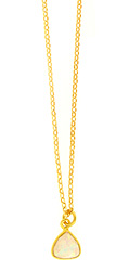 Tiny Triangle Opal Necklace