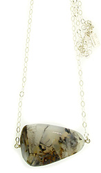 Dendritic Quartz Necklace with Silver