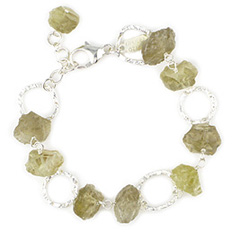 Textured Honey Quartz Bracelet