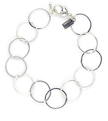Round Link Sterling Silver Bracelet