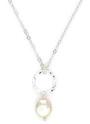 Textured Peach Pearl Necklace