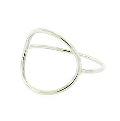 Open Circle Sterling Silver Ring