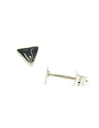Sterling Silver Flat Triangle Post Earrings