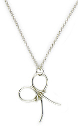 Handmade Sterling Silver Bow Necklace