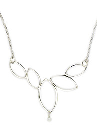 Graceful Sterling Silver Leaves Necklace