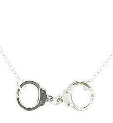 Sterling Silver Handcuff Necklace