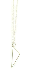 Sterling Silver Geometric Triangle Necklace