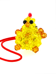 Swarovski Crystal Rooster/Chicken Charm (Small)