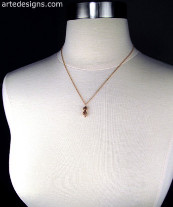 Double Swirls Rose Gold Necklace
