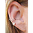 Sterling Silver Ear Cuff with CZs
