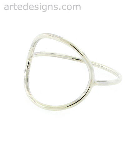 Open Circle Sterling Silver Ring
