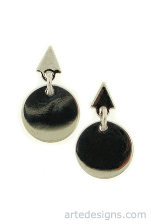 Tiny Geometric Sterling Silver Post Earrings
