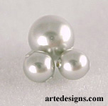 Swarovski Light Grey Crystal Pearl