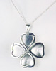 Heart Sterling Silver Locket Pendant for 4 Pictures Open