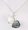 Garnet Sterling Silver Locket Pendant Open