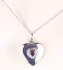 Garnet Sterling Silver Locket Pendant