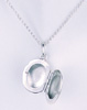 Oval Sterling Silver Locket Pendant Open