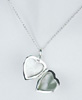 Heart Sterling Silver Locket Pendant Open