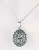Oval Sterling Silver Scent Locket Pendant