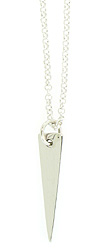 Sterling Silver Flat Triangle Necklace